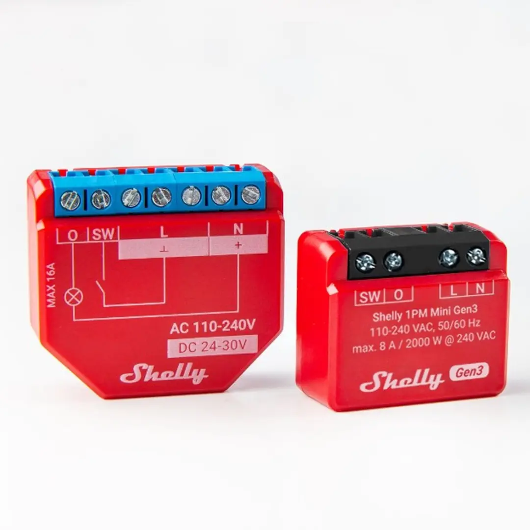 Shelly 1PM Mini Gen3 Controller - Zonwering - Transparent - afbeelding 6 van 6
