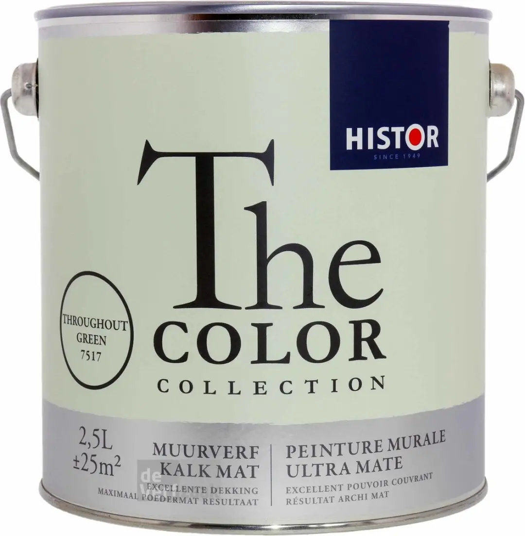 Histor The Color Collection Throughout Green Muurverf 2,5L