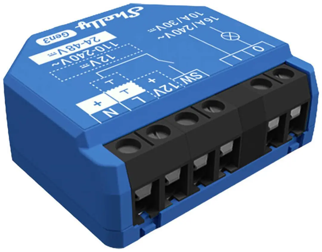 Shelly 1 Gen3 Slimme Schakelaar - Blauw