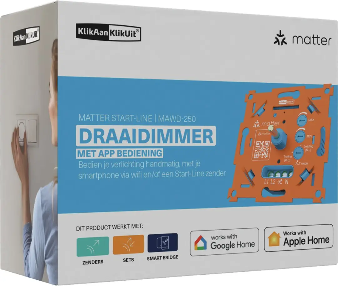 KlikAanKlikUit Matter MAWD-250 Draaidimmer - 250W - Oranje - afbeelding 6 van 6