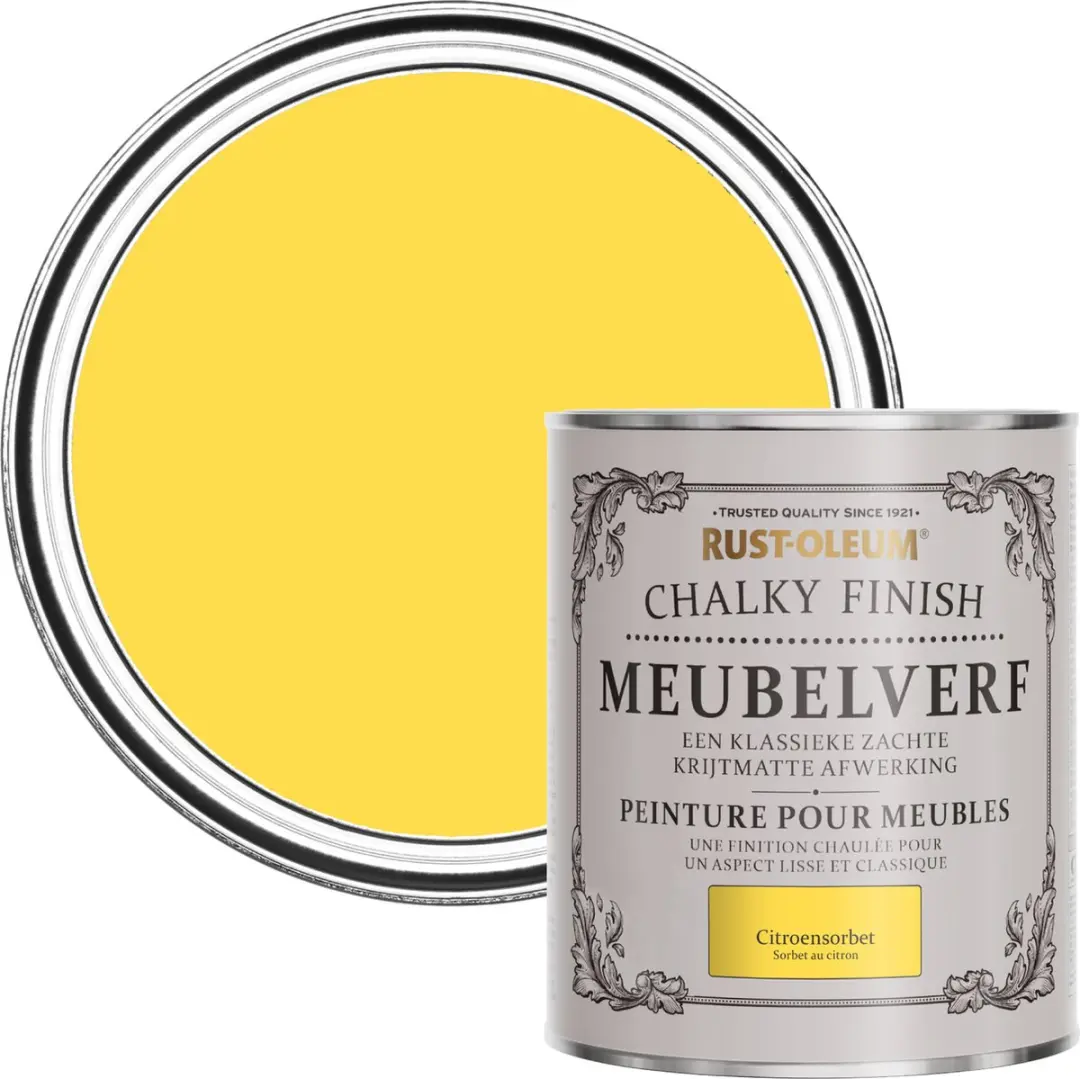 Rust-Oleum Geel Chalky Finish Meubelverf 750ml