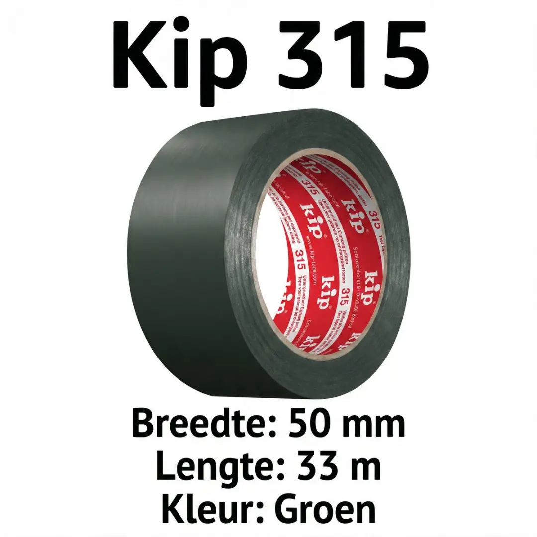 Kip PVC Masking Tape 50mm - Groen