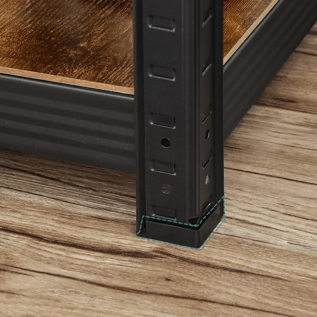 Songmics Stellingkast 5 Verstelbare Planken - 875 kg - Vintagebruin-Zwart - afbeelding 4 van 4