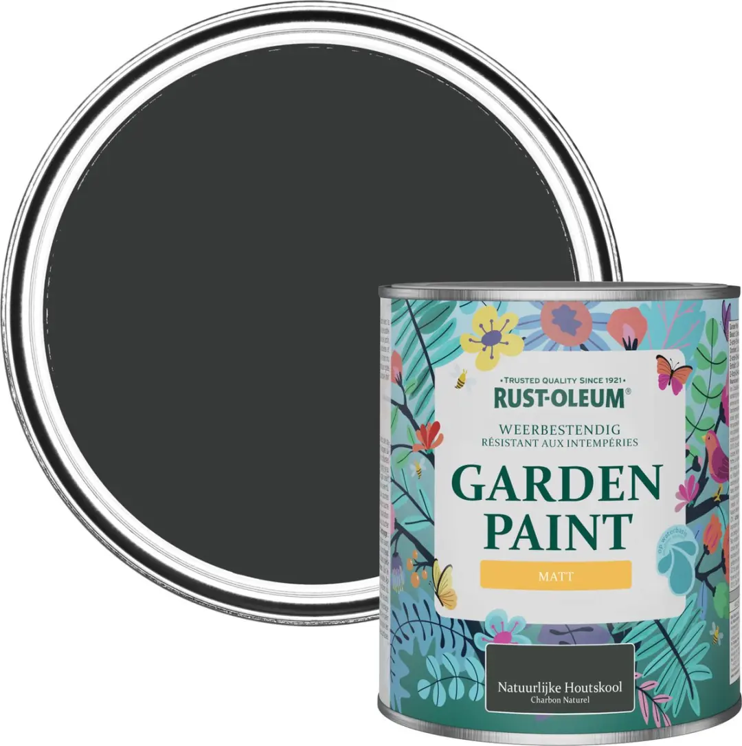 Rust-Oleum Tuinverf Matt Natuurlijke Houtskool 750ml