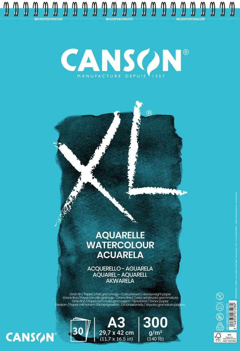 Canson Aquarelle XL 300g/m² Aquarelblok
