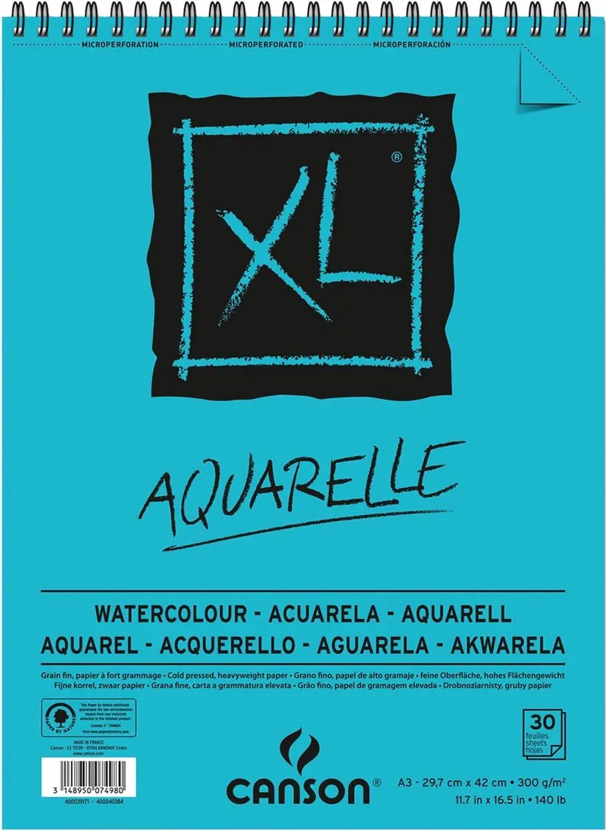 Canson Aquarelle XL 300g/m² Aquarelblok - 5 Stuks
