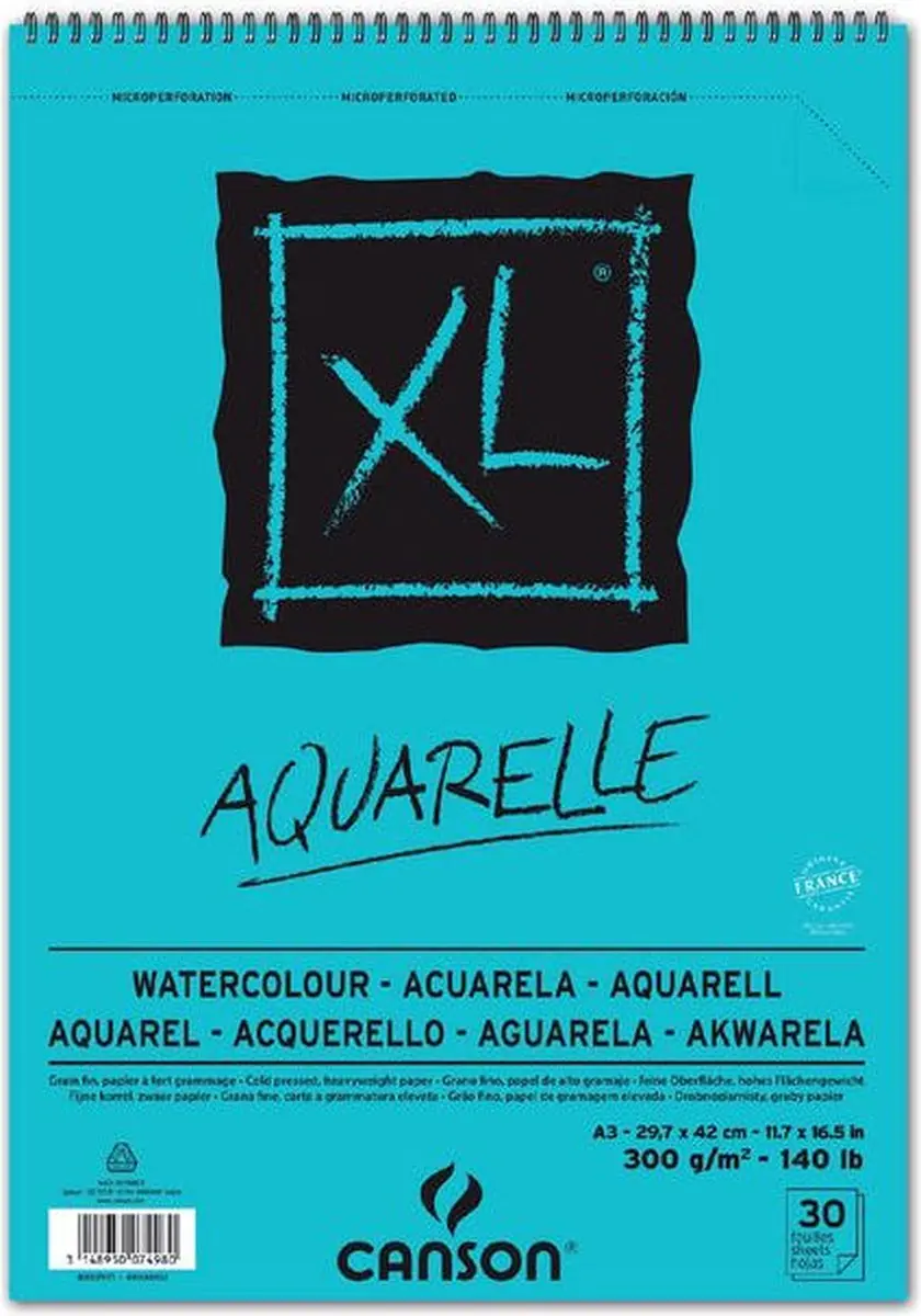 Canson Aquarelle XL 300g/m² Aquarelblok - 5 Stuks