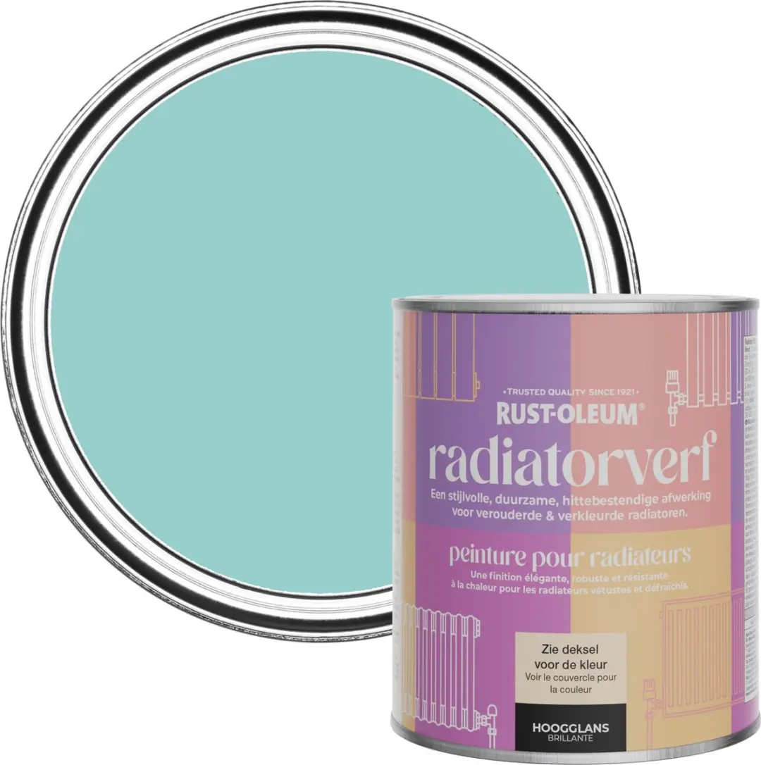 Rust-Oleum Blauw Radiatorverf Hoogglans Groenblauw 750ml