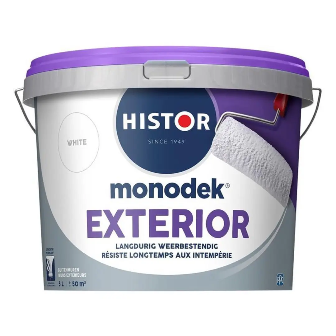 Histor Monodek Exterior Muurverf Wit 2,5L