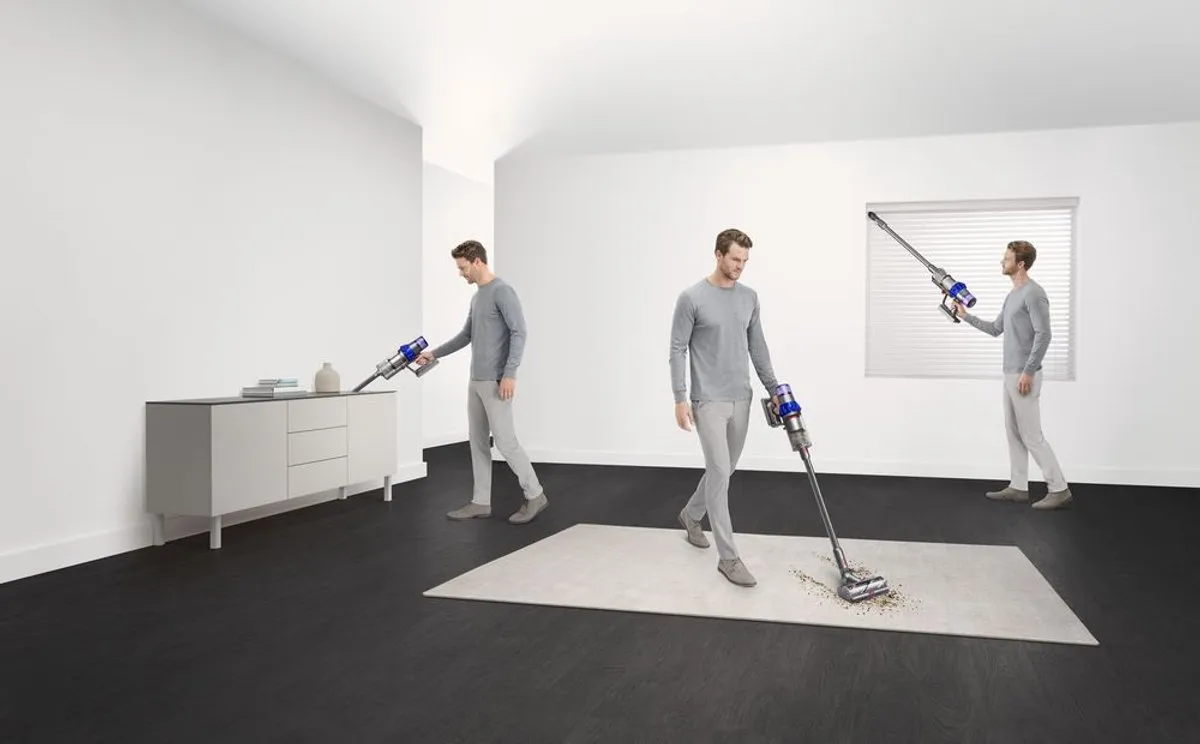 Dyson V15 Detect Fluffy - Steelstofzuiger - Nikkel/Blauw - 230 Air Watts - Zachte vloerborstel