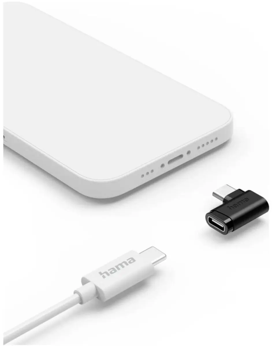 Hama USB-C Hoekadapter 90° 240W USB 3.2 Gen2 - 2 Stuks
