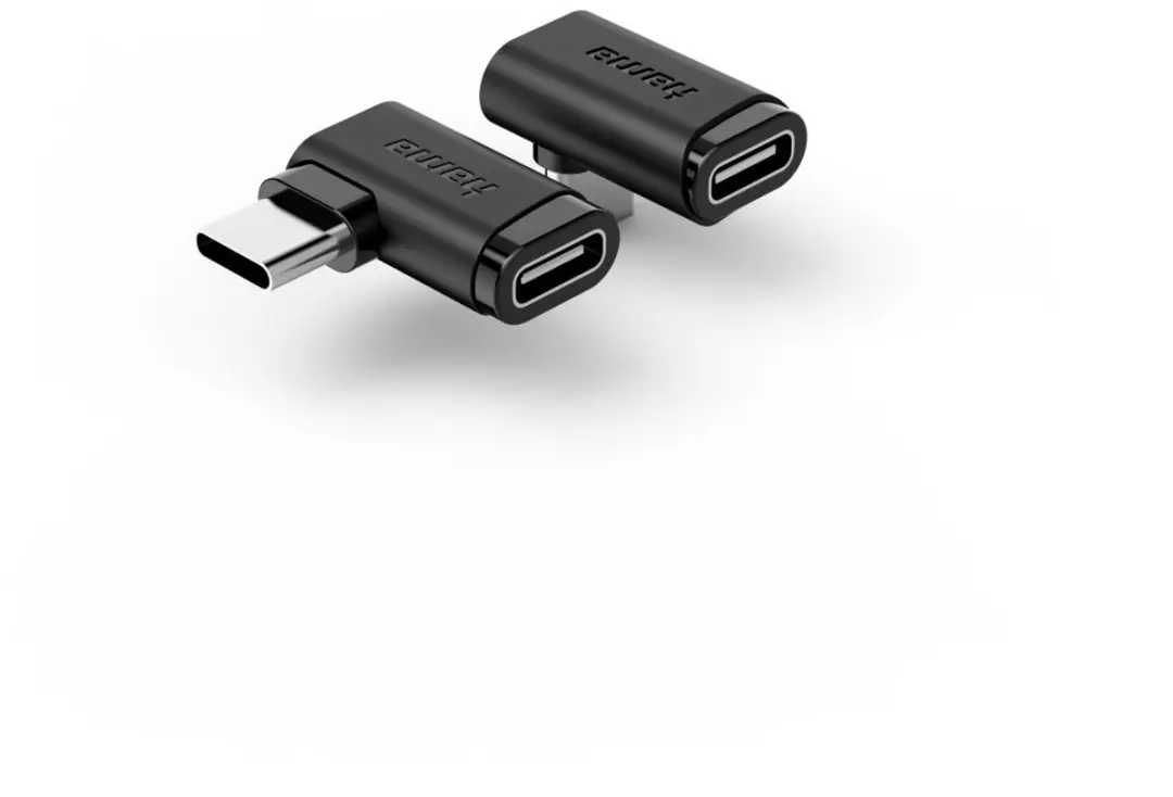 Hama USB-C Hoekadapter 90° 240W USB 3.2 Gen2 - 2 Stuks - afbeelding 6 van 6