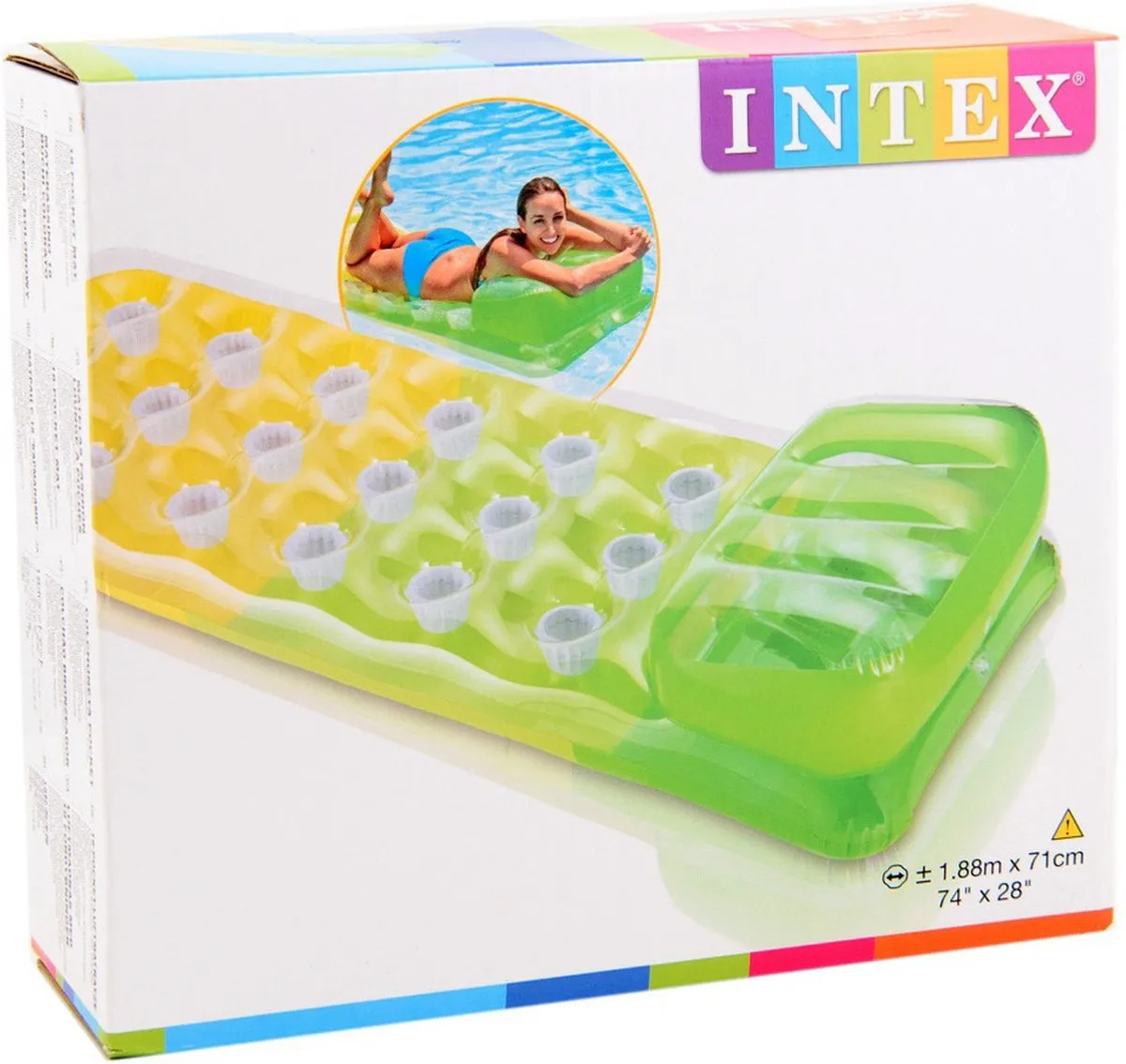 Intex Luchtbed 188x71cm Paars