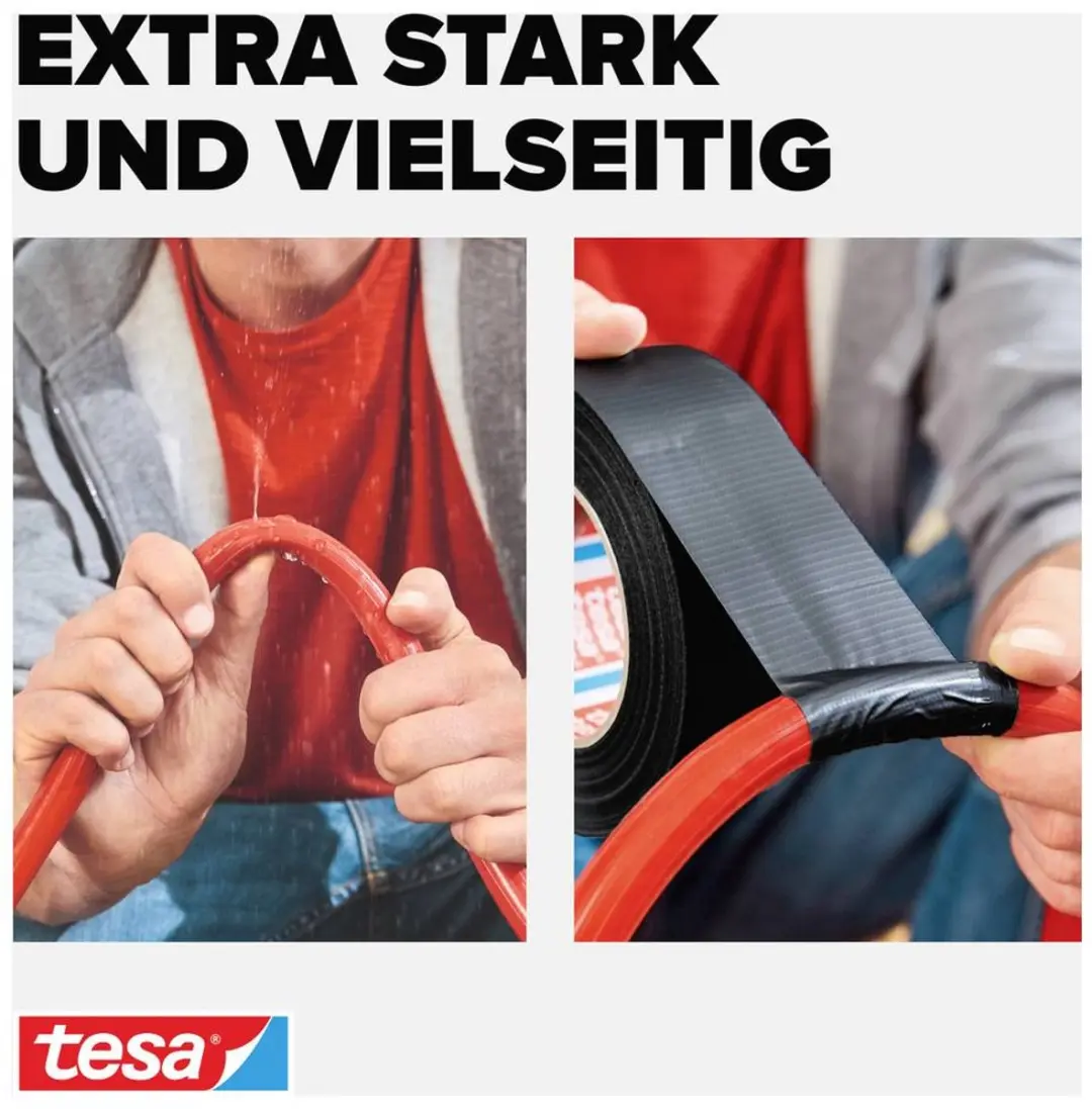 Tesa Extra Power Universal Duct Tape 10m x 50mm - Zwart