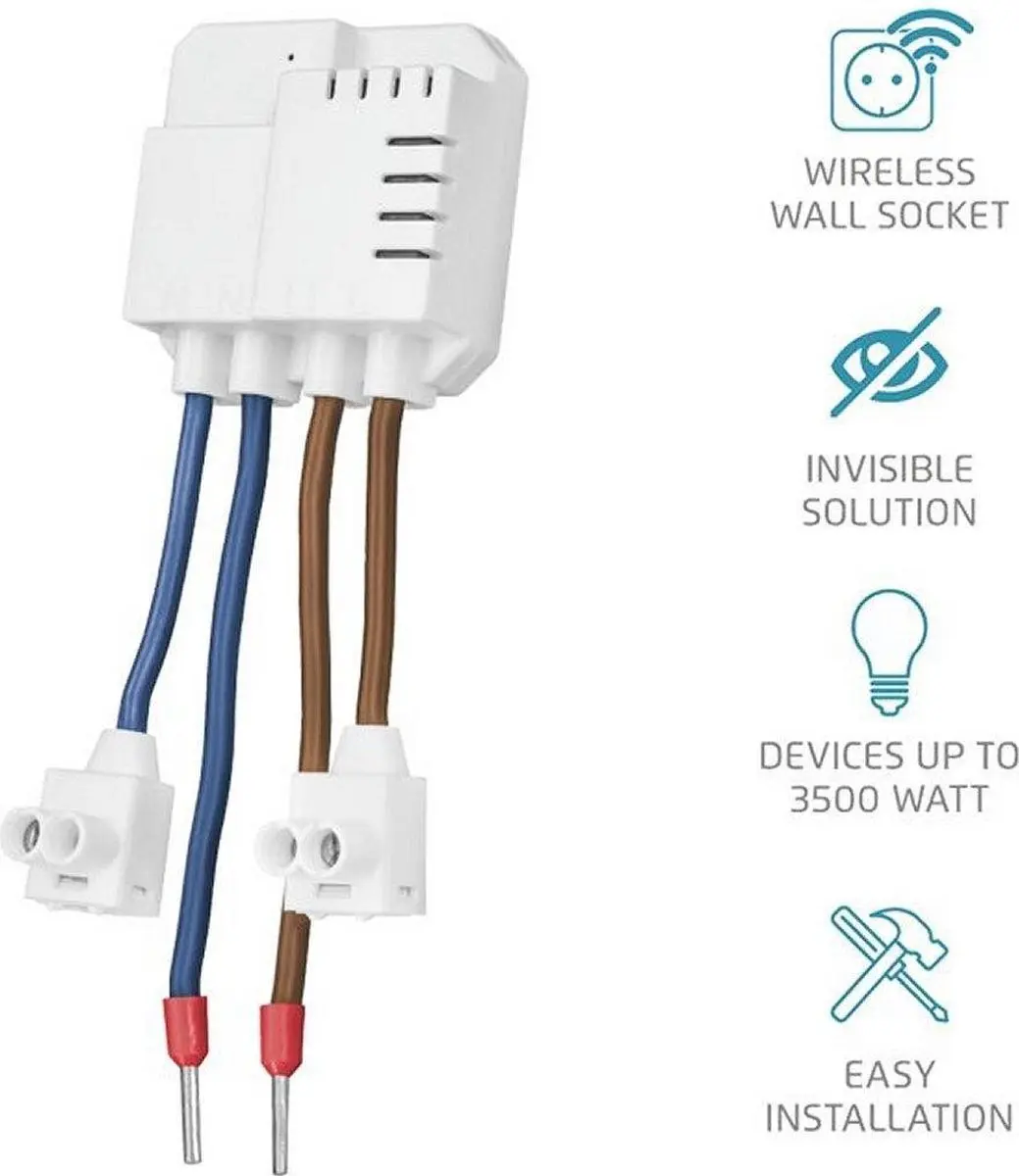 KlikAanKlikUit AWS-3500S Inbouwschakelaar 3500W - Wit