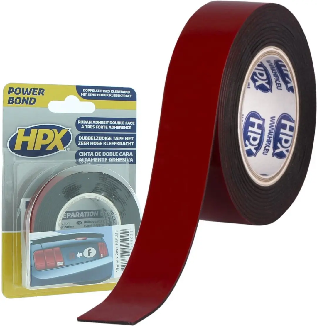 HPX HSA Bevestigingstape Antraciet 12mm x 2m