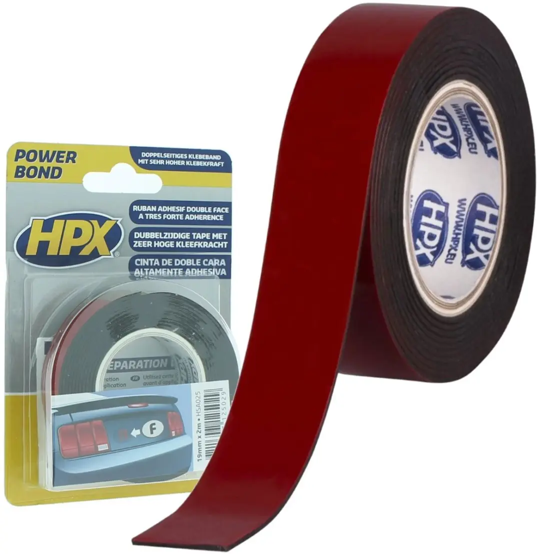 HPX HSA Bevestigingstape Antraciet 12mm x 2m