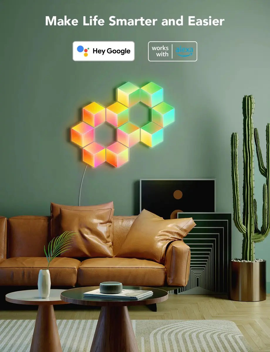 Govee Glide Hexagon Pro H6066302 Lichtpanelen - 10 Stuks - Meerkleurig