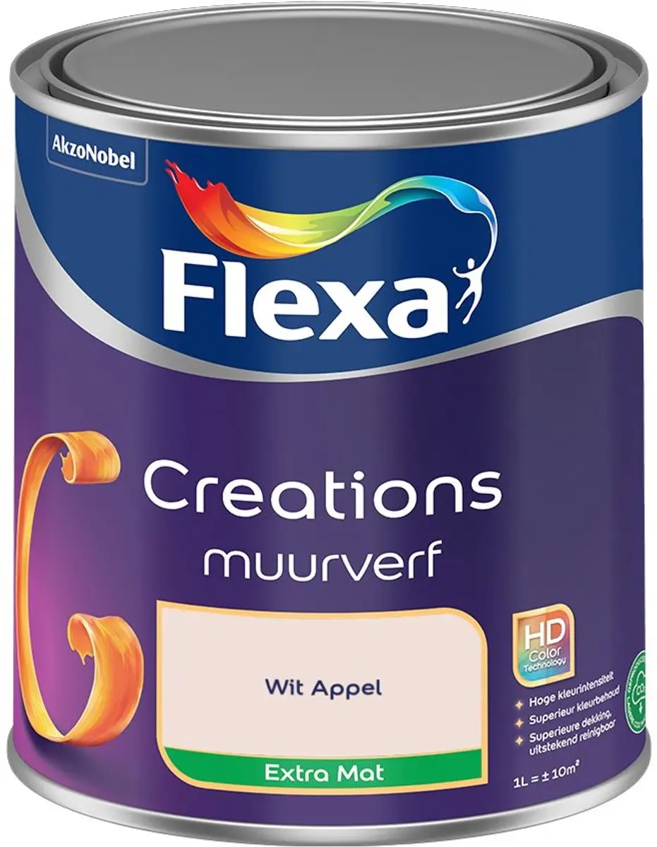 Flexa Creations Muurverf Extra Mat Wit Appel