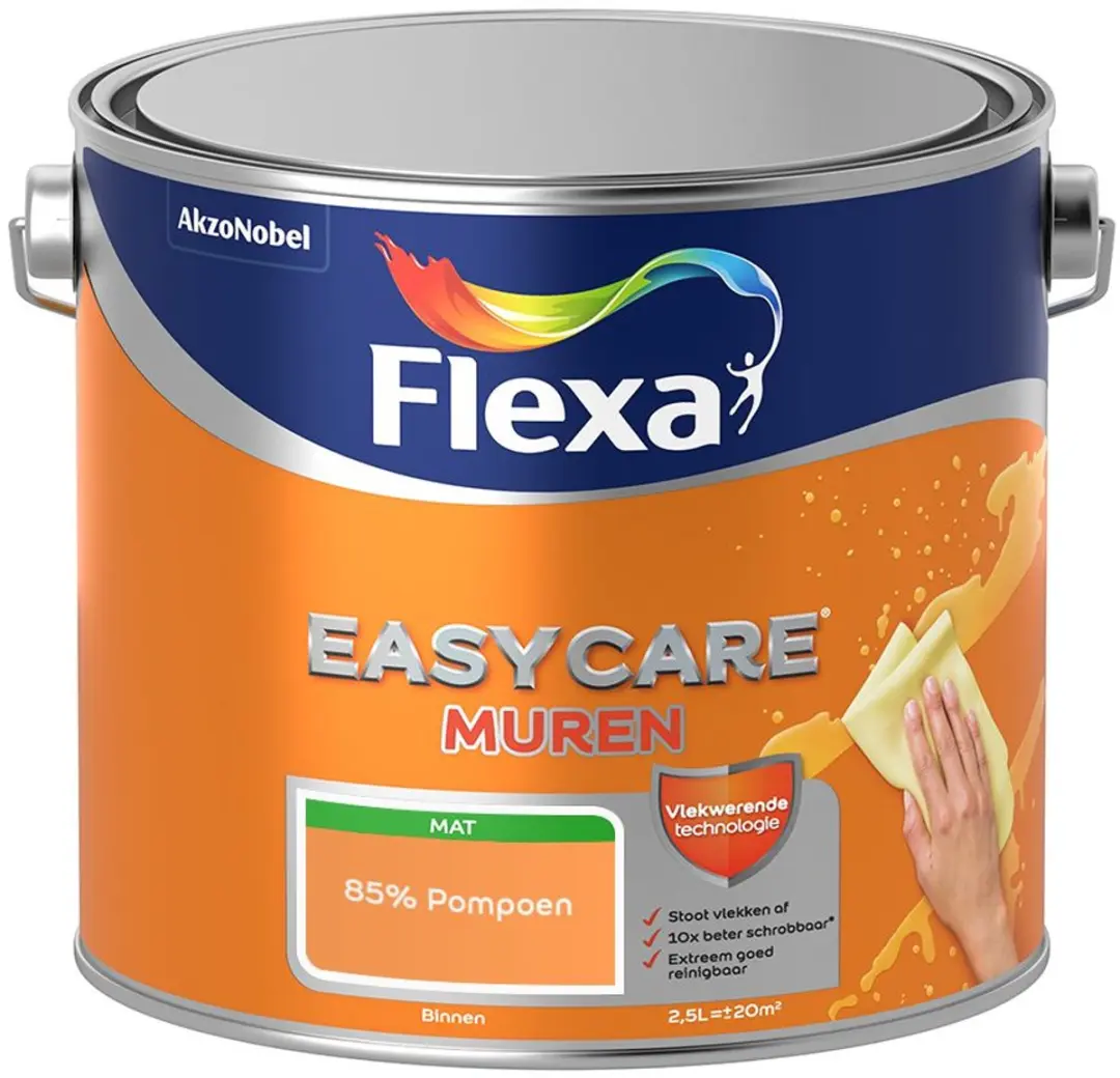 Flexa Easycare Murenverf 85% Pompoen 2,5L