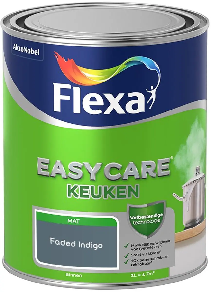 Flexa Easycare Keuken Mengverf Faded Indigo 1L