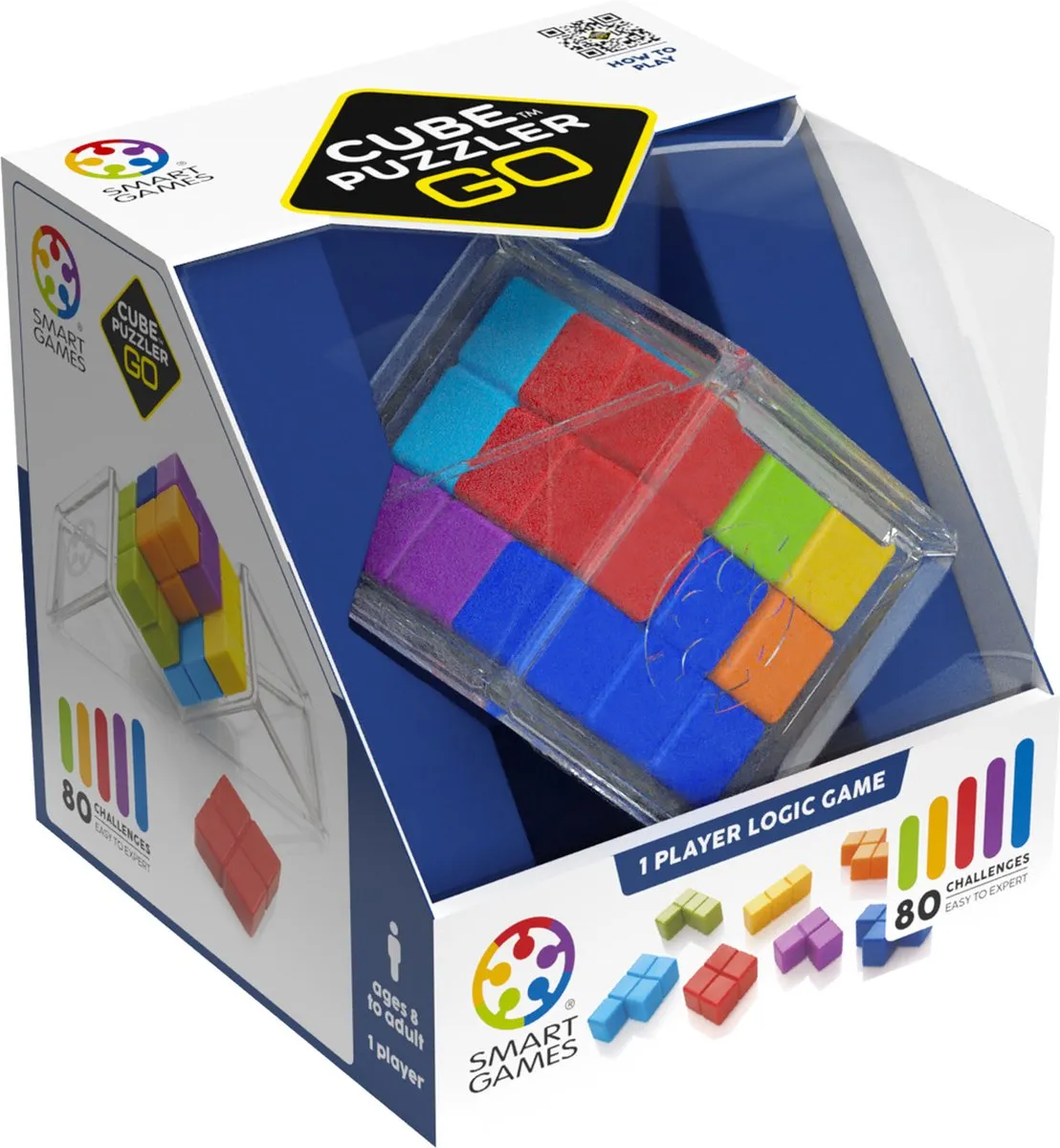 SmartGames Cube Puzzler Go SG 412 - 3D Puzzelspeelgoed - 80 Opdrachten - Meerkleurig