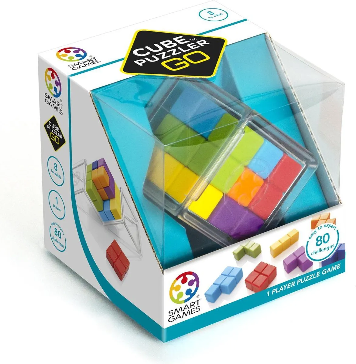 SmartGames Cube Puzzler Go SG 412 - 3D Puzzelspeelgoed - 80 Opdrachten - Meerkleurig