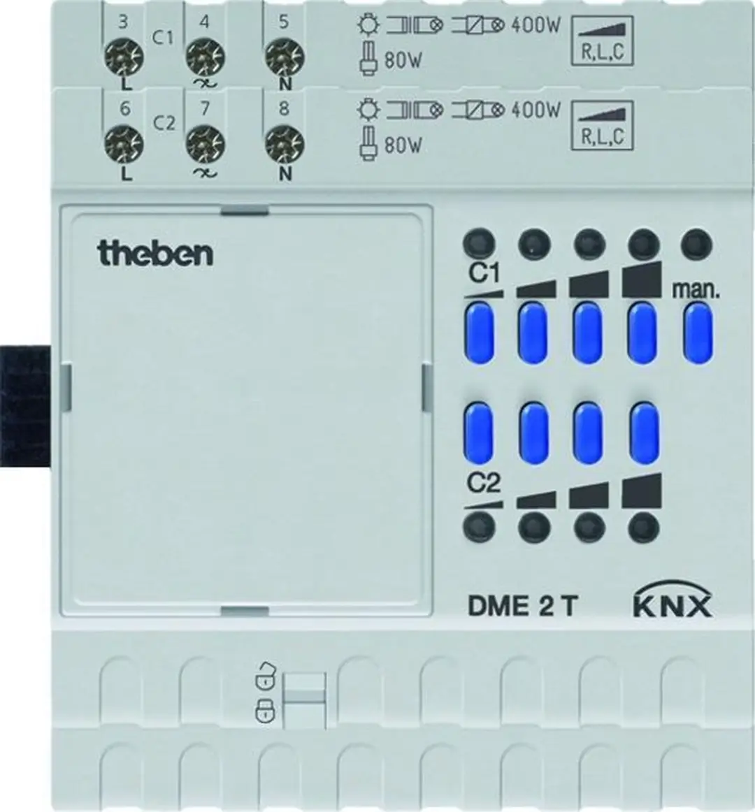 Theben DME 2 T KNX Dimactor Uitbreiding 2-Kanaals - Grijs