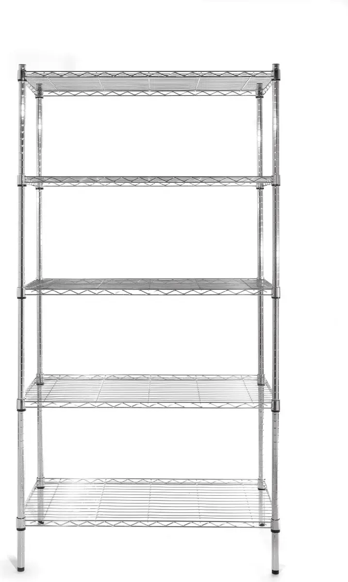 HENDI Opbergrek HEN-812204 - 5 Verstelbare Schappen - 910x455x1830mm - Chroom - afbeelding 2 van 6