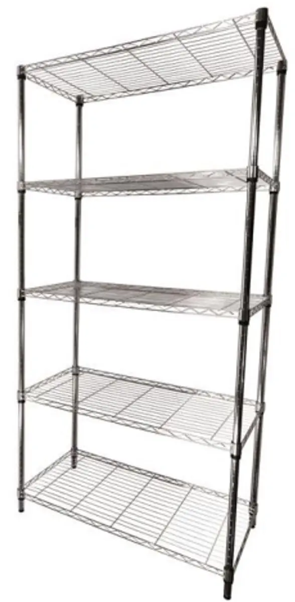 HENDI Opbergrek HEN-812204 - 5 Verstelbare Schappen - 910x455x1830mm - Chroom - afbeelding 4 van 6
