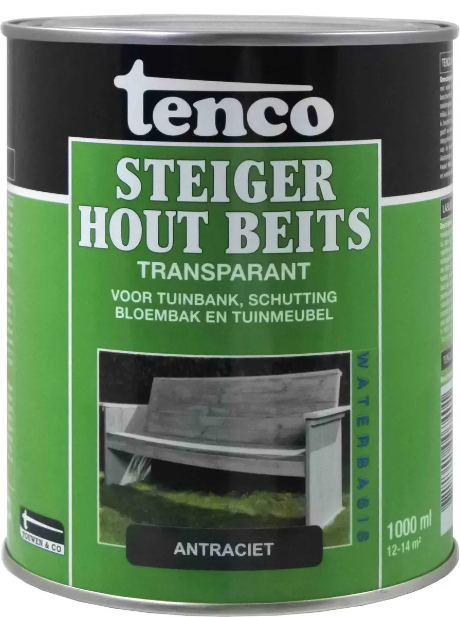 Tenco Steigerhoutbeits Antraciet 1L