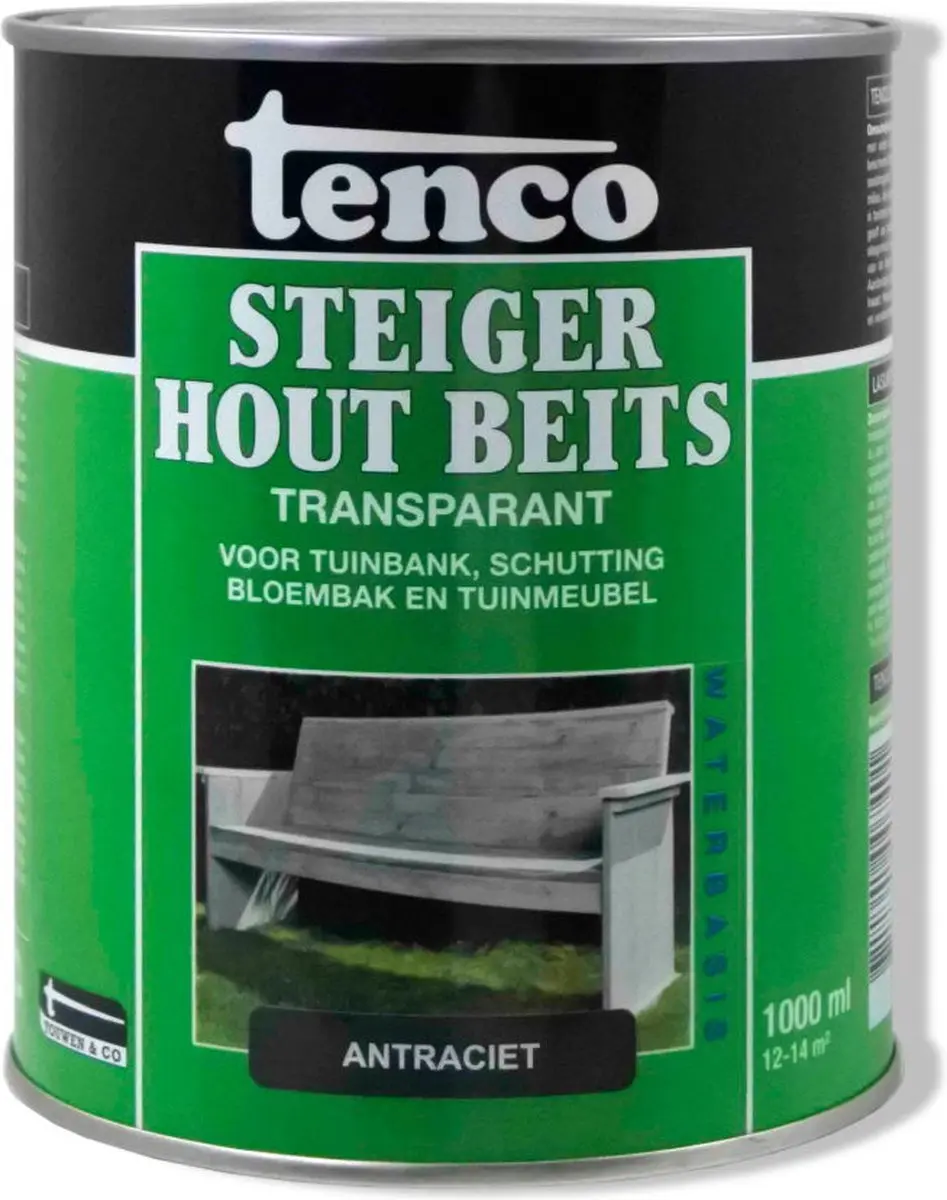 Tenco Steigerhoutbeits Antraciet 1L