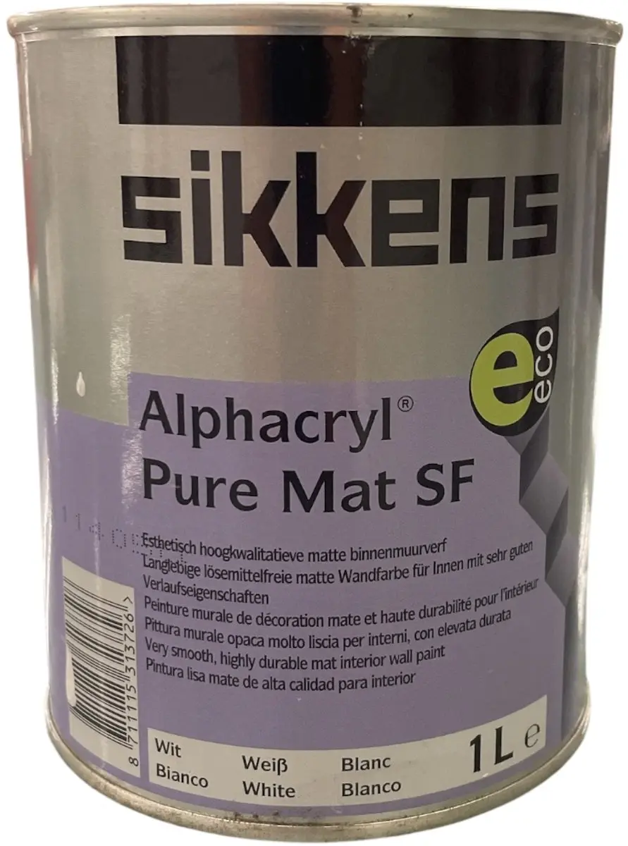 Sikkens Alphacryl Pure Mat SF Binnenmuurverf 1L