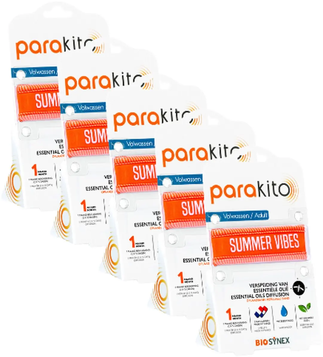 Parakito Navulbare Anti-Muggen Armband