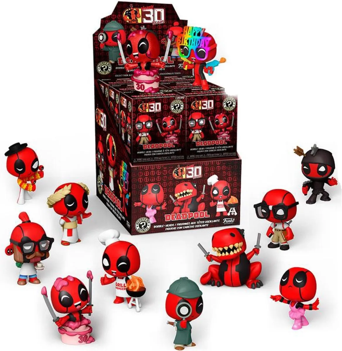 Funko Mystery Minis Marvel Deadpool 30th Anniversary 55210 - Multicolor