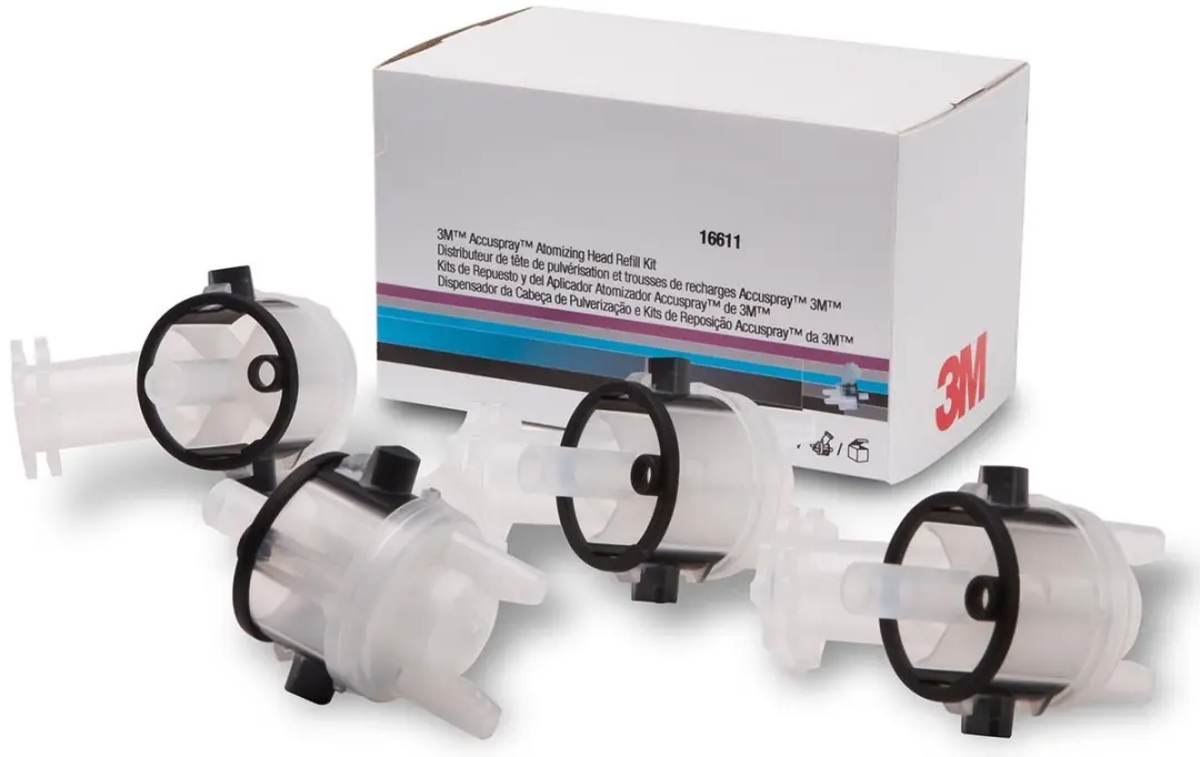 3M 16609 Accuspray Spuitkoppen - 4 Stuks - 2mm - Meerkleurig