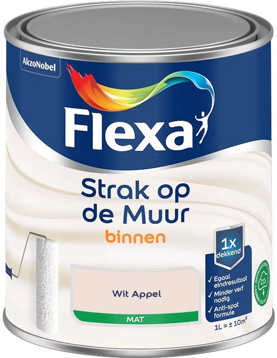 Flexa Strak Op De Muur Binnenmat Wit Appel Mengverf 1L