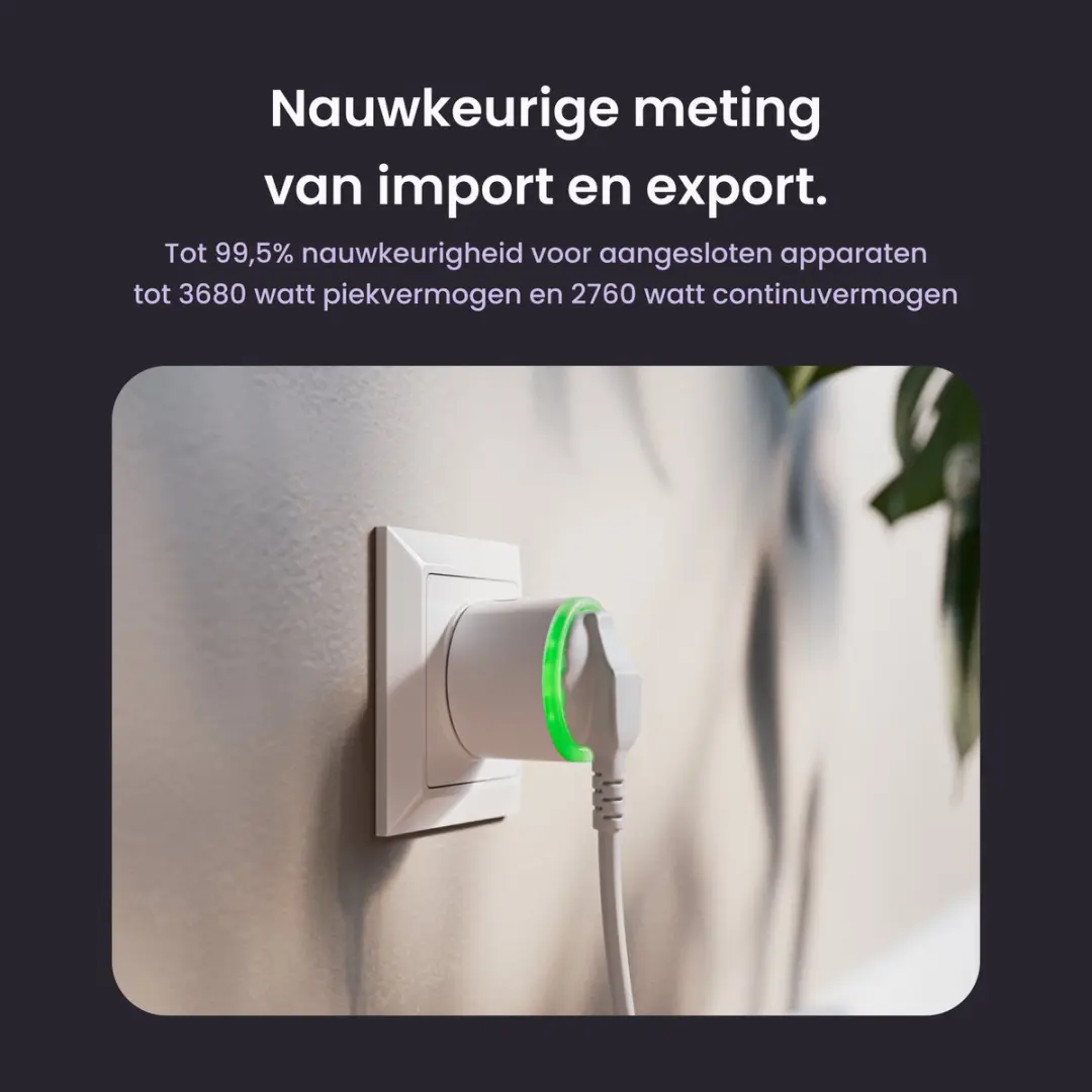 HomeWizard Wi-Fi Energiemeter Stopcontact 3680W - Wit