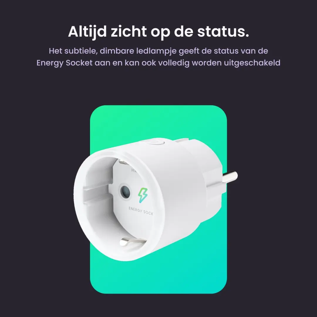 HomeWizard Wi-Fi Energiemeter Stopcontact 3680W - Wit - afbeelding 6 van 6