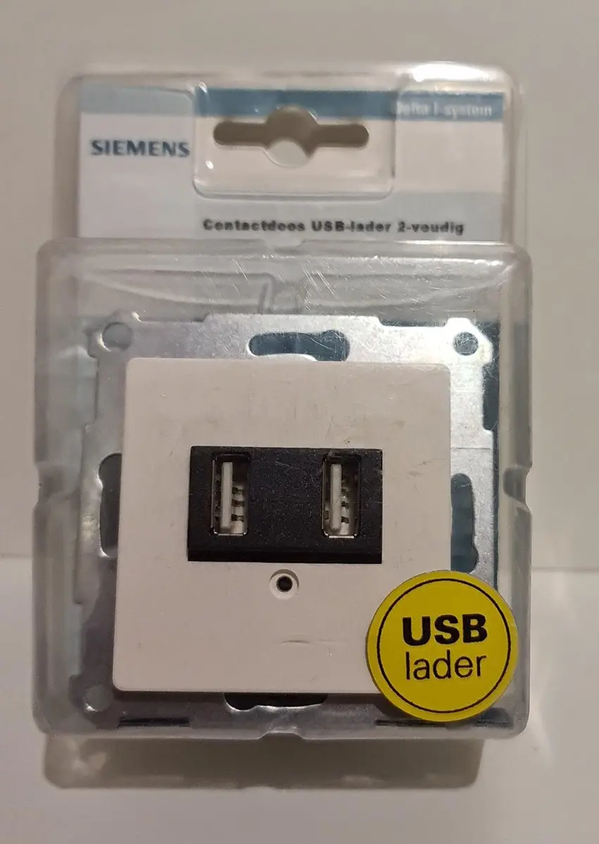 Siemens Contactdoos USB-lader 2x 5V 1400mA
