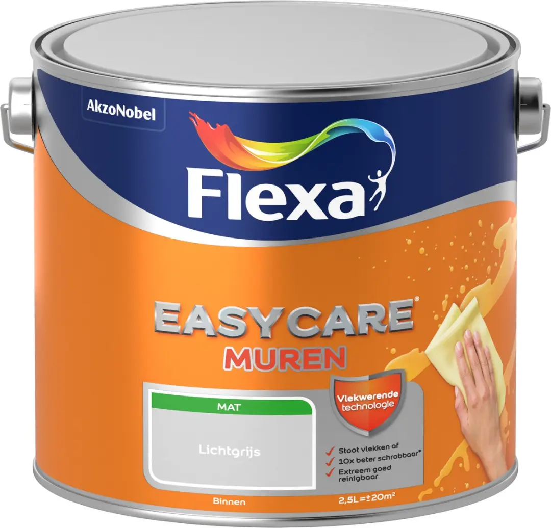 Flexa Easycare Murenverf Lichtgrijs 2,5L
