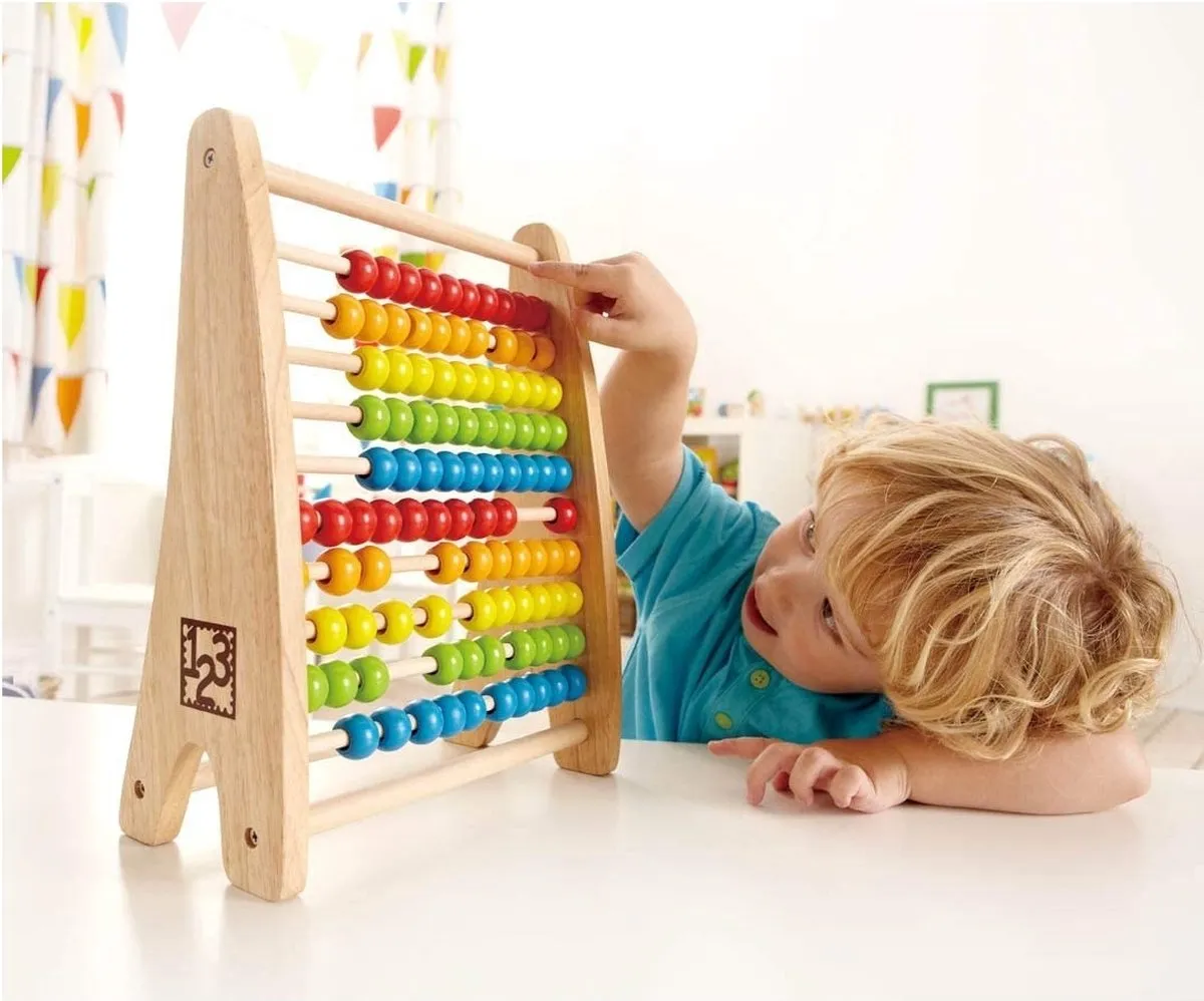 Hape Regenboog Kralen Telraam E0412 - Veelkleurig