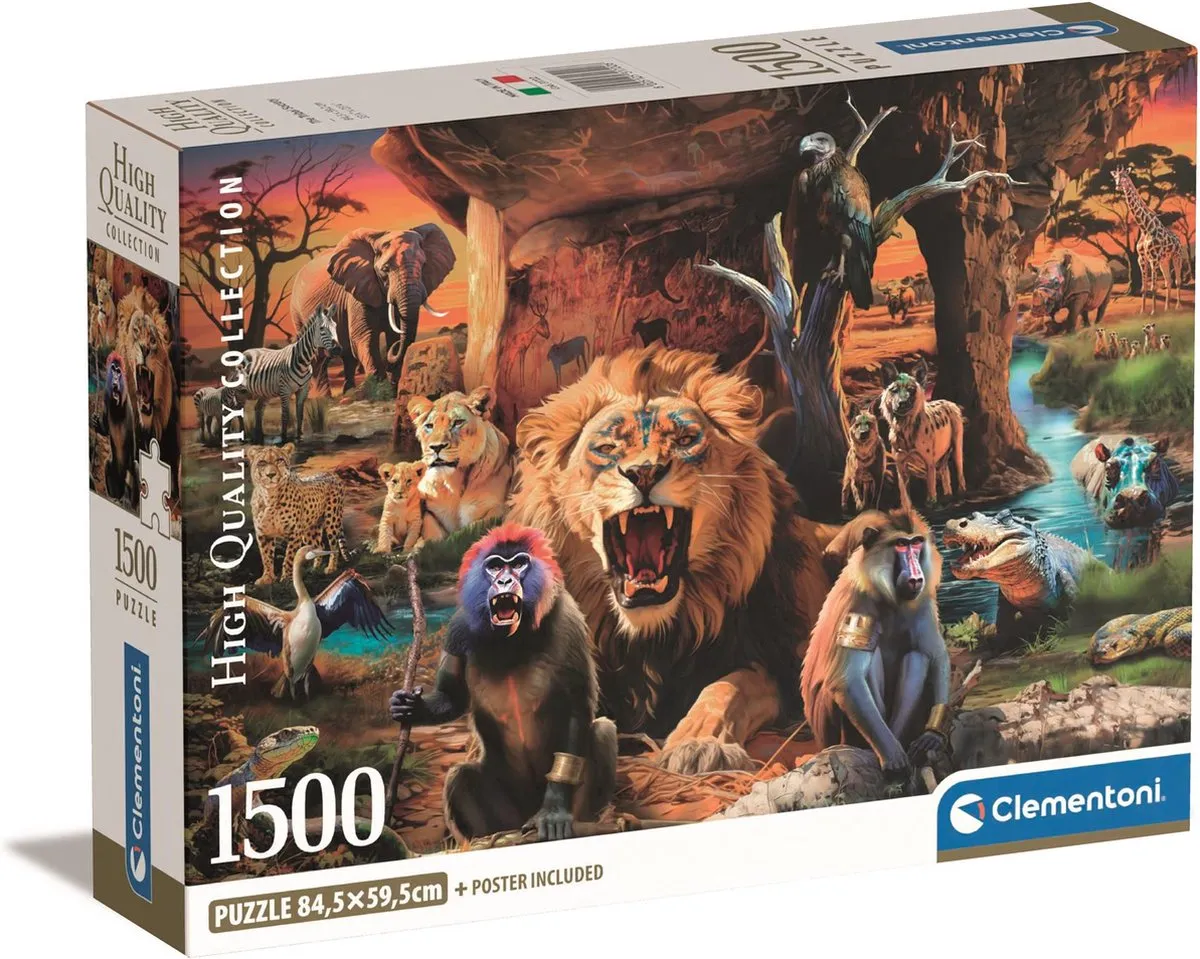 Clementoni Puzzel 1500 Stukjes Dieren Multikleur
