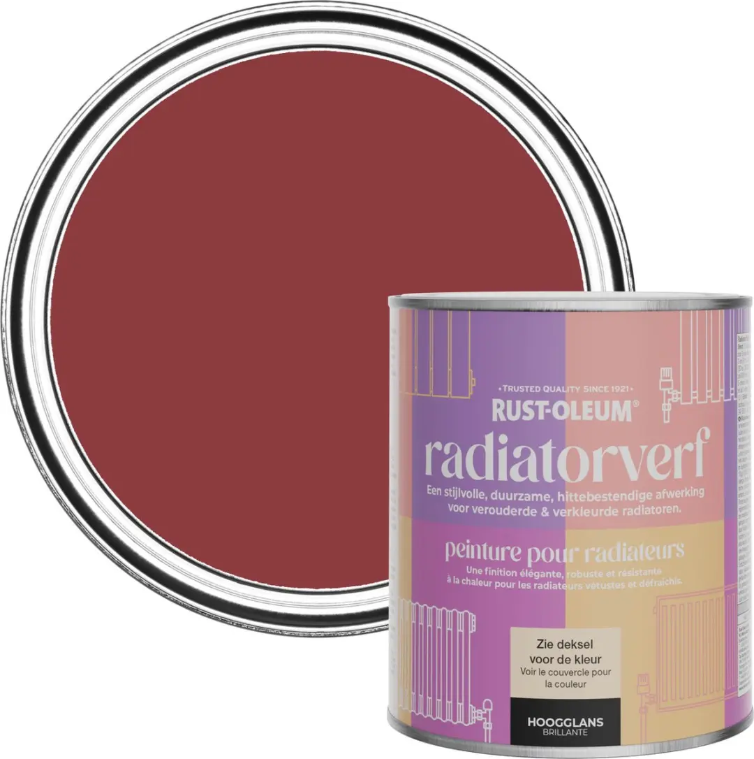Rust-Oleum Imperium Rood Radiatorverf Hoogglans 750ml