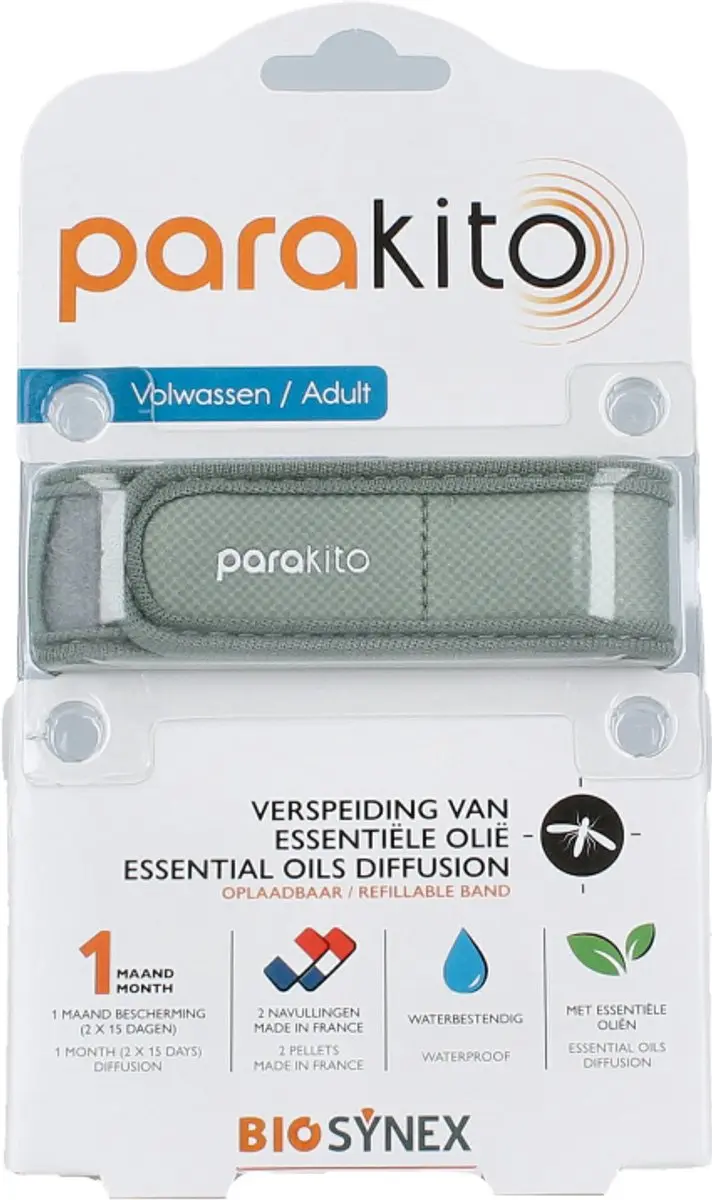 Parakito Anti-Muggen Armband Volwassenen