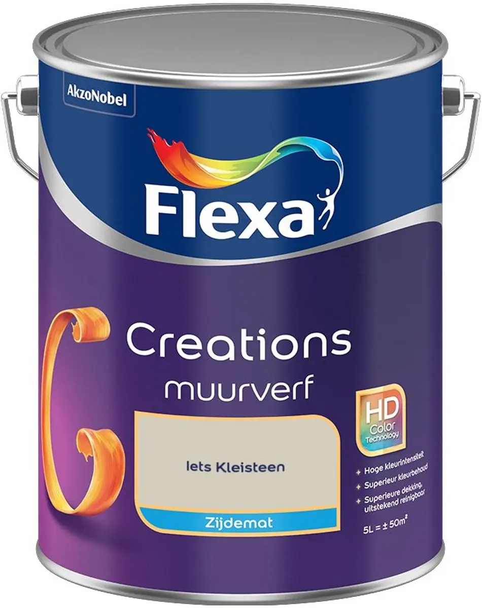 Flexa Creations Muurverf Zijdemat Iets Kleisteen 5L