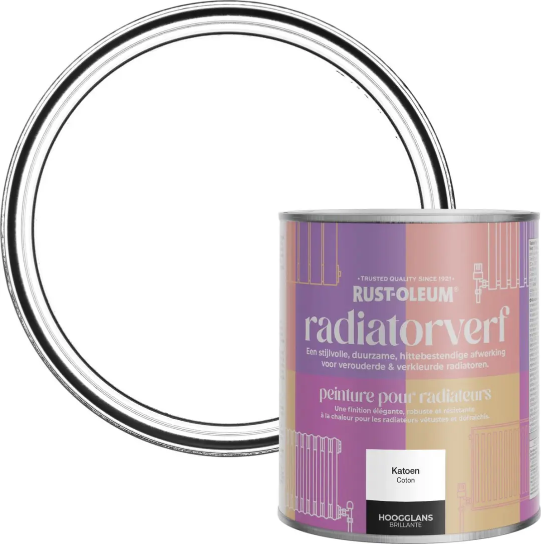 Rust-Oleum Wit Radiatorverf Hoogglans 750ml