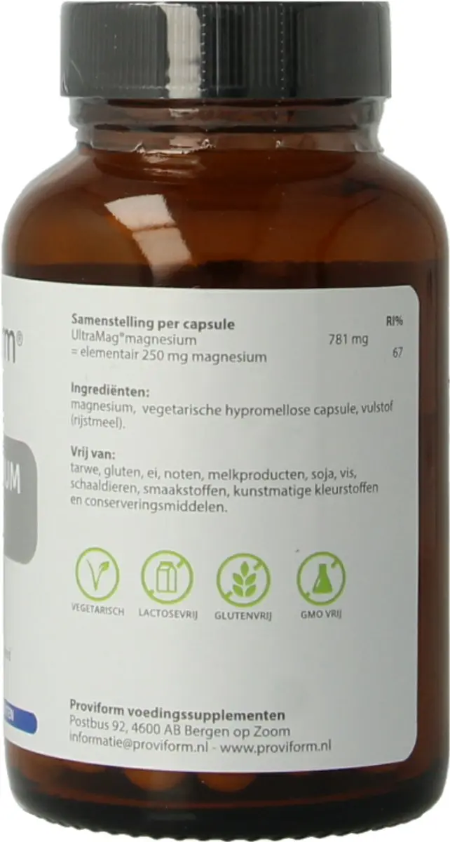 Proviform Magnesium ultra 250mg 30 Vegetarische capsules