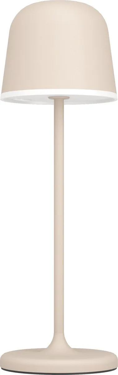 Eglo Mannera Oplaadbare Tafellamp - 34cm - Zandkleur/Wit
