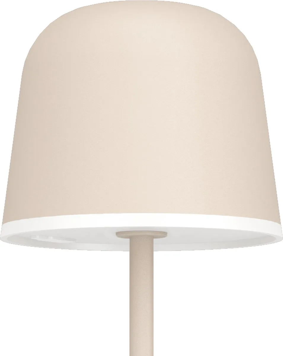 Eglo Mannera Oplaadbare Tafellamp - 34cm - Zandkleur/Wit